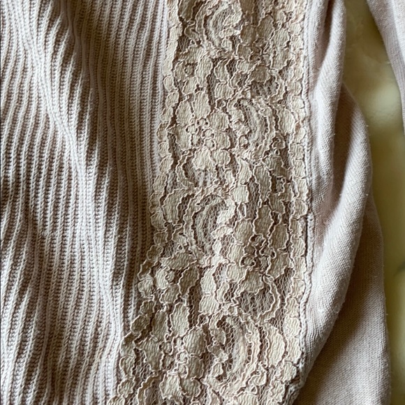 Baby pink lace sweater from Loft. - Picture 3 of 4